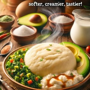 A-delicious-plate-of-soft-creamy-ugali-with-sukuma-wiki-nyama-choma-and-avocado-on-a-rustic-wooden-table